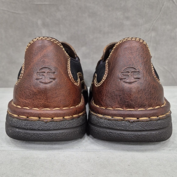 Streetcars loafers men\'s size 11 brown leather casual slip on stretch sides Gel main image 4